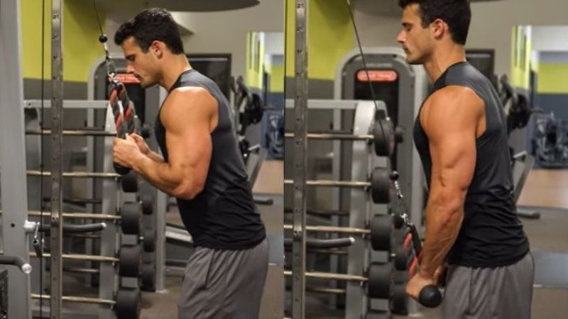 các bài tập tay sau với máy