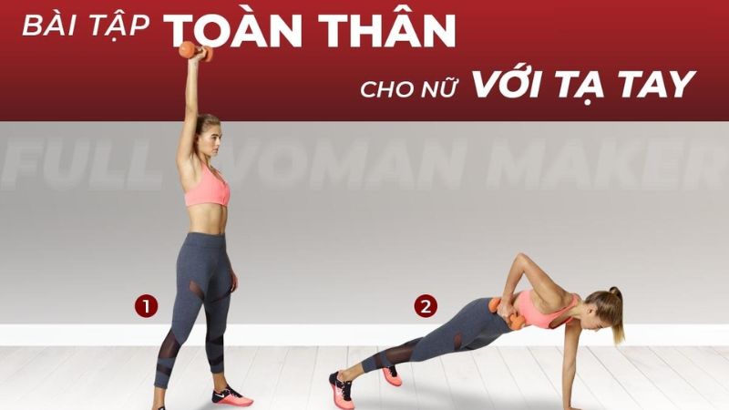 các bài tập tạ tay