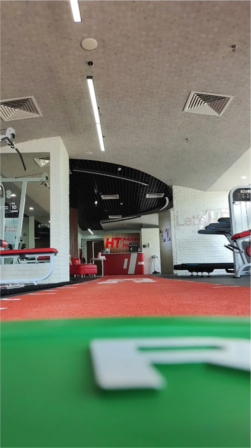 thảm sled push trong phòng gym HT Private Fitness, HPF, Ngoại Giao Đoàn, N03T7 Ngoại Giao Đoàn,