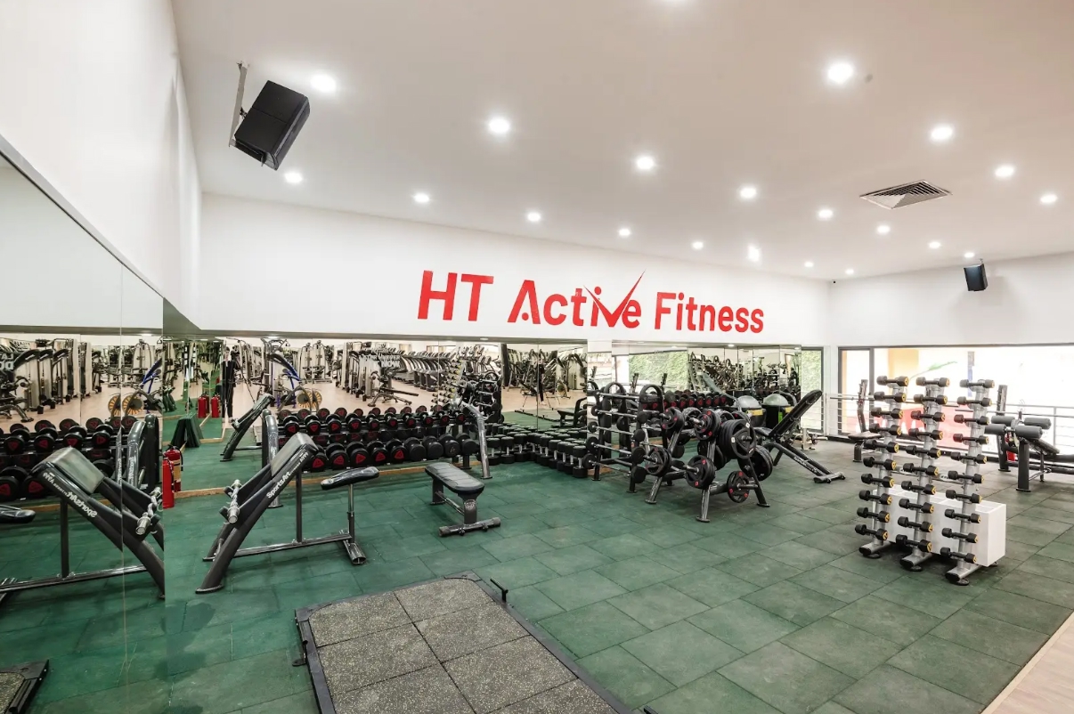 không gian tập luyện tại phòng gym HT Active Fitness - Số 1 Thái Hà