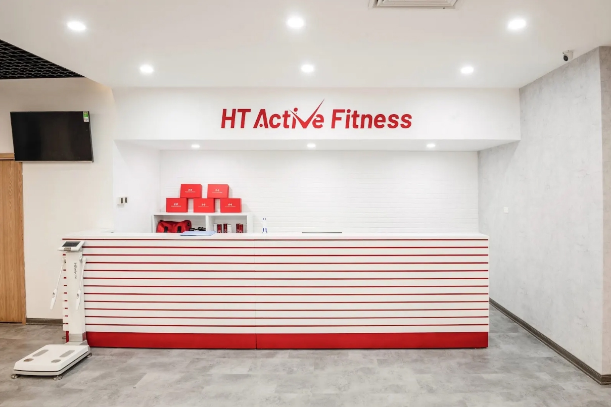 quầy lễ tân phòng gym HT Active Fitness - Số 1 Thái Hà