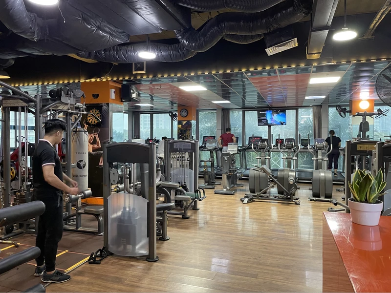 phòng gym quận hoàng mai Goldsfitness