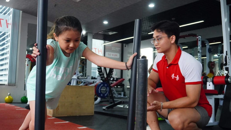 phòng tập gym cho trẻ em ở hà nội HT Fitness