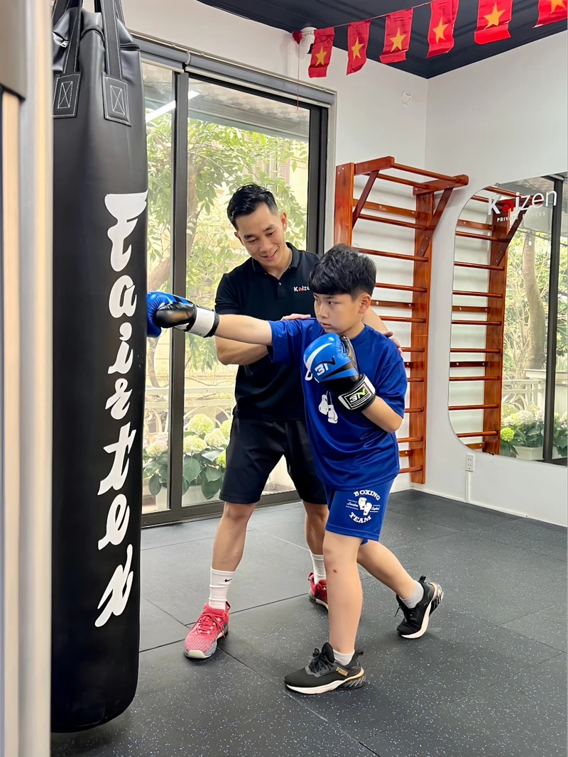 phòng tập gym cho trẻ em ở hà nội KAIZEN private fitness