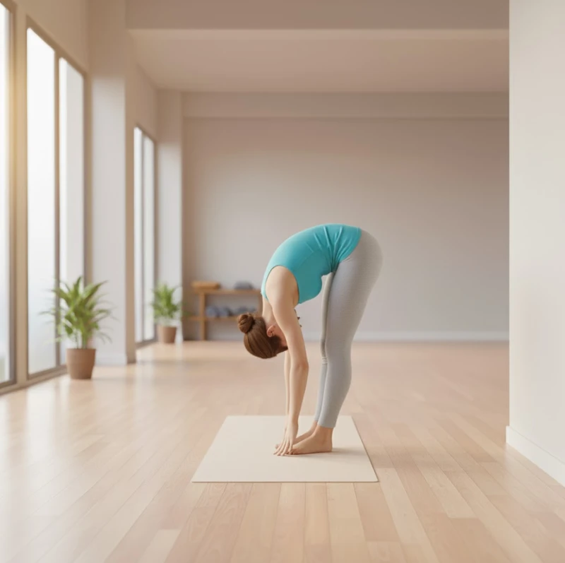 Tư thế Gập Người Đứng yoga giảm cân và tăng chiều cao