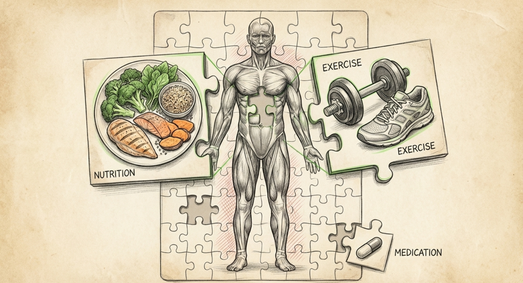 kết hợp tập luyện + dinh dưỡng