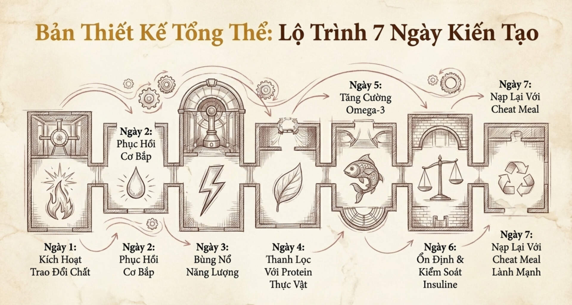 Thực đơn 7 ngày tăng cơ giảm mỡ