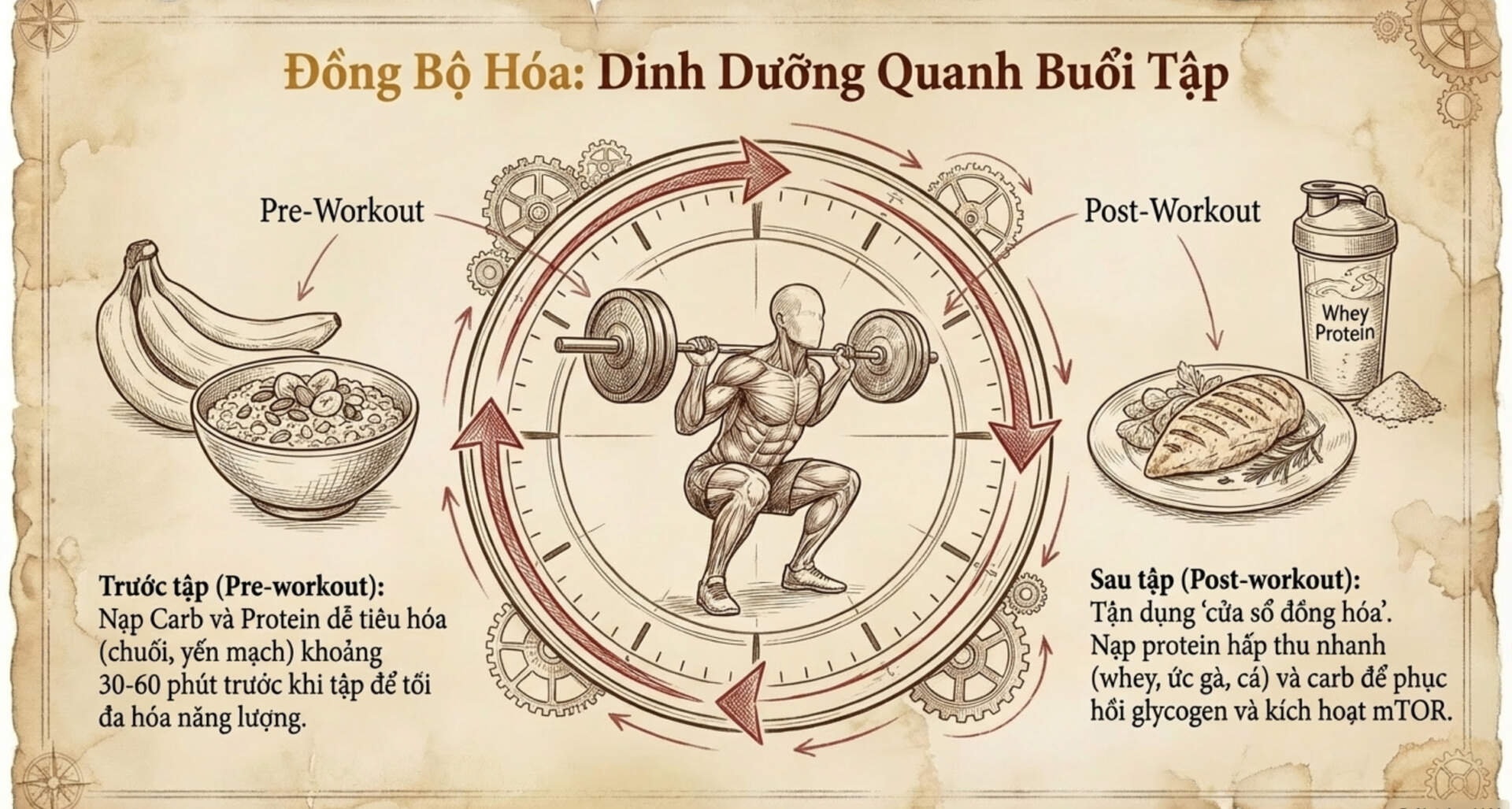 Đồng bộ hoá - din dưỡng quanh buổi tập