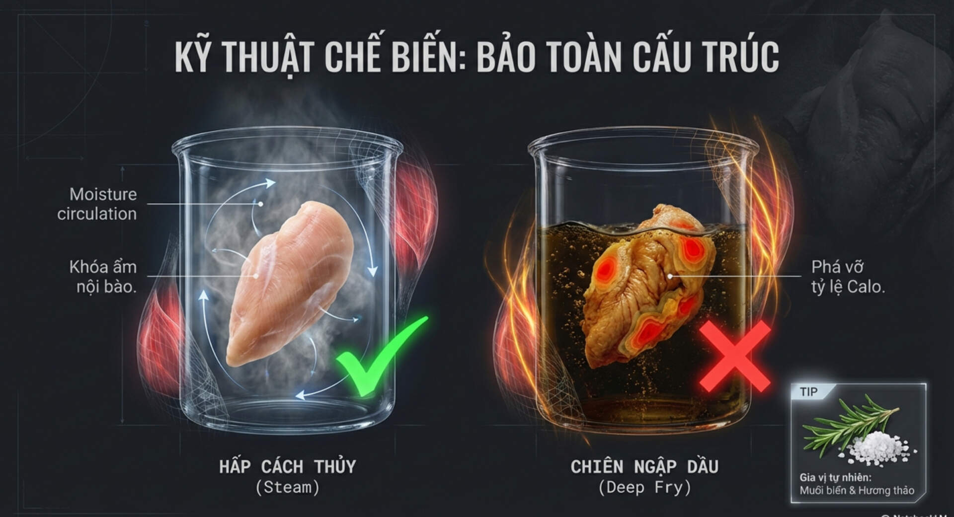 Kỹ thuật chế biến ức gà